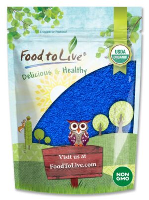 Version 1.0.0 Polvo de espirulina azul orgánico Food to Live en frasco