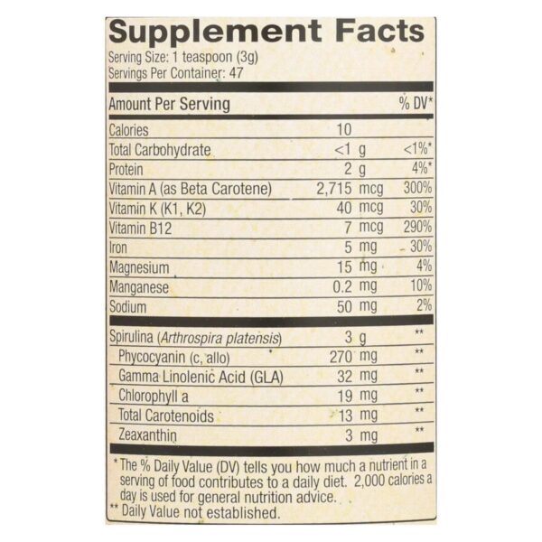 Polvo de espirulina hawaiana Nutrex superalimento natural