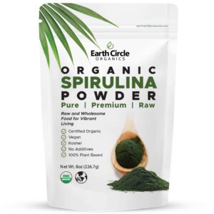Version 1.0.0 Polvo de espirulina orgánica Earth Circle Organics 8 oz