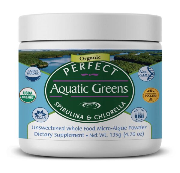 Paquete de polvo de espirulina orgánica Perfect Supplements