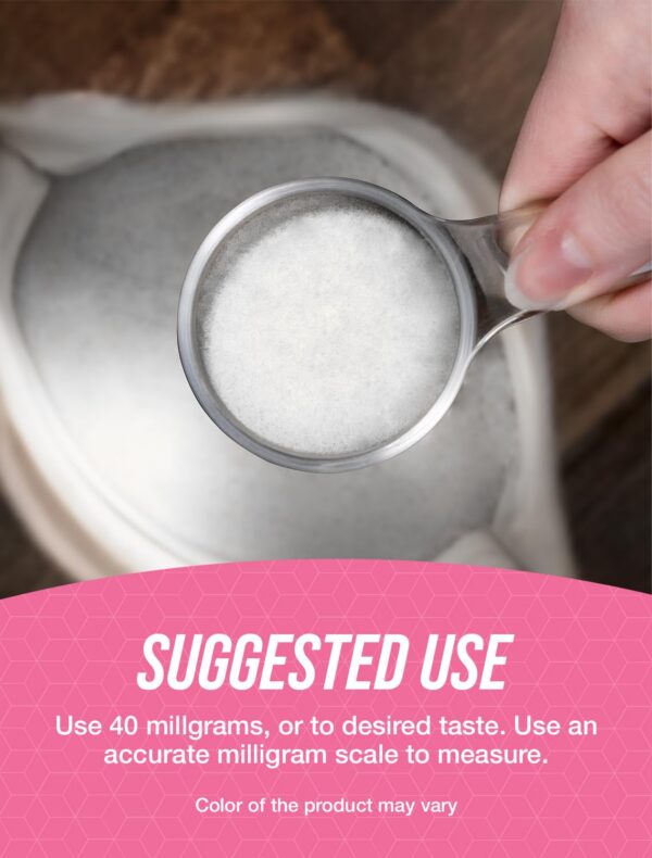 Polvo estevia endulzante natural bulk supplements en envase