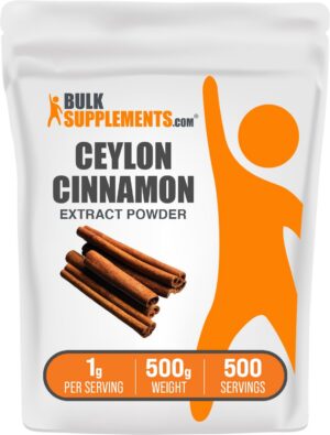 Version 1.0.0 Polvo extracto canela Ceylán BulkSupplements envase frontal