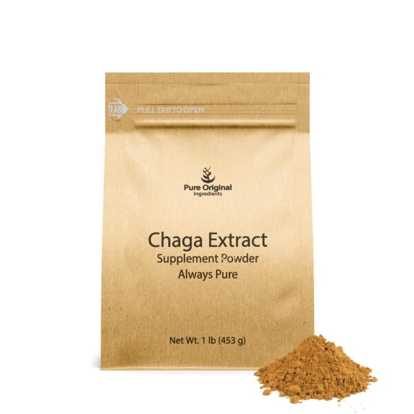 Polvo de extracto de chaga Pure Original Ingredients paquete 1 lb