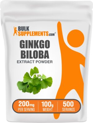 Polvo de extracto de ginkgo biloba 200 mg bulk supplements