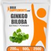 Polvo extracto Ginkgo Biloba BulkSupplements 500 g