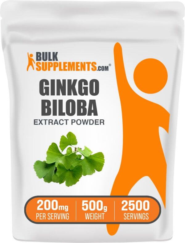 Polvo extracto Ginkgo Biloba BulkSupplements 500 g