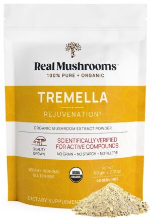 Polvo de extracto de hongo Tremella Real Mushrooms 60 porciones