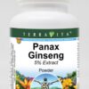 Polvo extracto panax ginseng 5% terravita suplemento natural