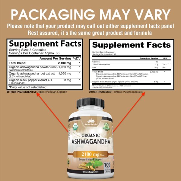 Version 1.0.0 Polvo y extracto puro de Ashwagandha en cápsulas veganas
