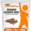 Polvo de extracto de raíz de regaliz orgánico BulkSupplements 1kg