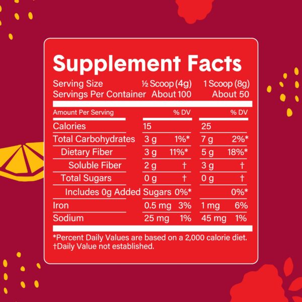 polvo de fibra bellway con psyllium para salud intestinal