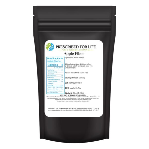 Polvo de fibra de manzana Prescribed for Life bolsa 1 kg suplemento digestivo
