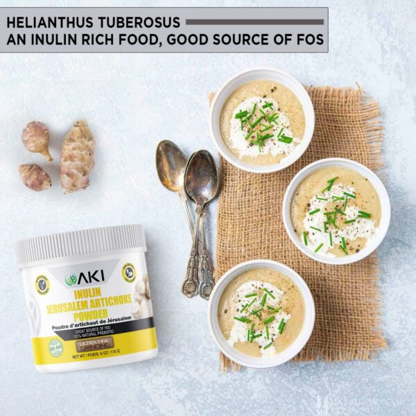 Polvo de fibra prebiótica vegano sin gluten de AKI ORGANIC