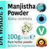 polvo fino manjistha raíz seca dr wakde's natural