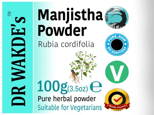 polvo fino manjistha raíz seca dr wakde's natural