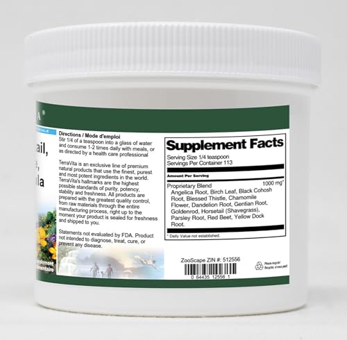 Polvo fórmula natural ingredientes herbales TerraVita USA