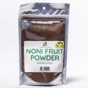 Polvo de fruta Noni Morinda Citrifolia Herb To Body 4oz presentación frontal