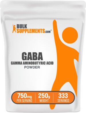 Polvo de GABA 750mg en envase BulkSupplements