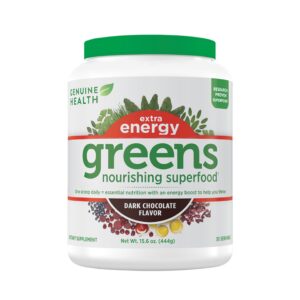Polvo greens Genuine Health sabor chocolate oscuro