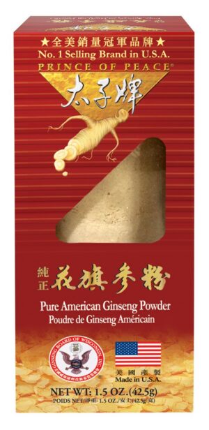 Polvo de ginseng americano Prince of Peace caja 1.5oz