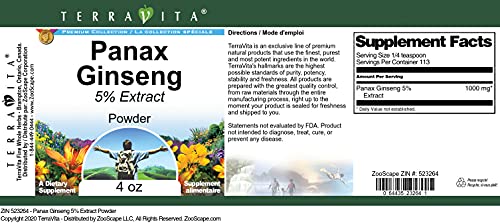 Version 1.0.0 Polvo de Ginseng Panax natural sin rellenos TerraVita