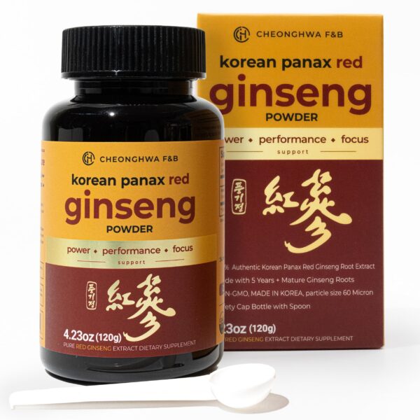 Polvo ginseng rojo coreano CHEONGHWA F&B frasco 4.23 oz