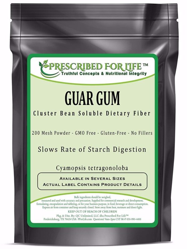 Polvo de goma guar Prescribed For Life paquete 113g
