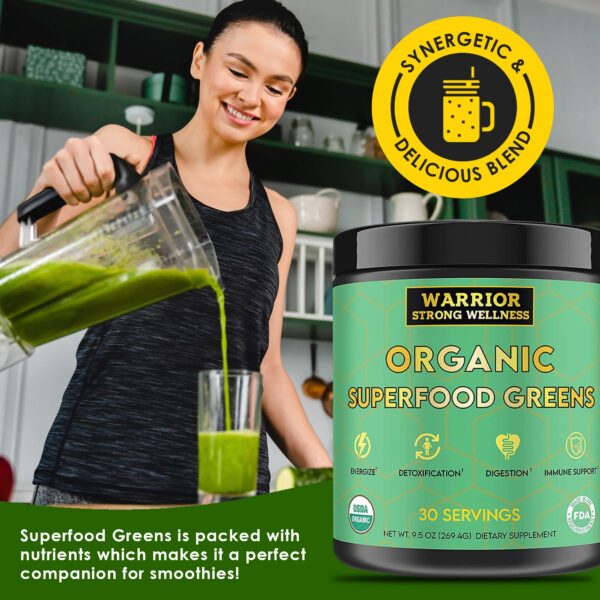 Polvo greens frutas y vegetales para detox y energía