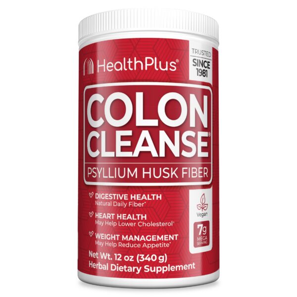Polvo Health Plus Colon Cleanse detox natural fibra psyllium digestión