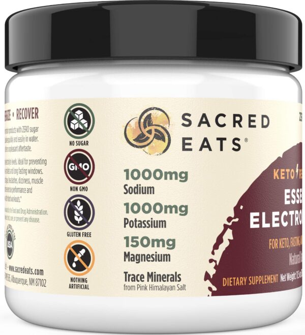 Polvo para hidratación keto Sacred Eats con minerales esenciales