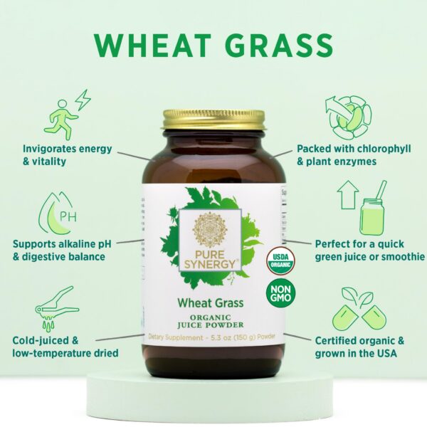 Polvo verde de hierba de trigo para batidos y jugos