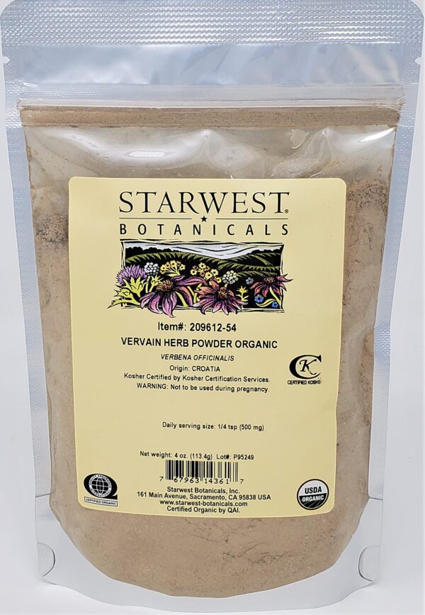 Polvo de hierba de verbena orgánica Starwest Botanicals 4 oz