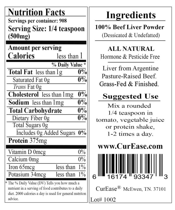 Polvo deshidratado en frasco CurEase