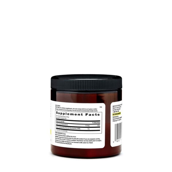 Polvo HMB BEYOND RAW mostrando porciones