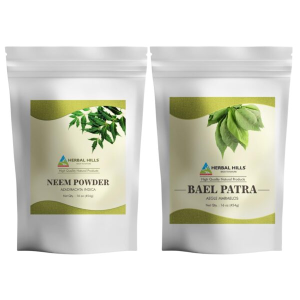 Polvo de hoja de neem HERBAL HILLS producto natural