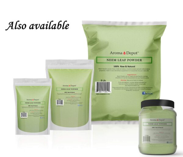Aroma Depot polvo de neem información nutricional