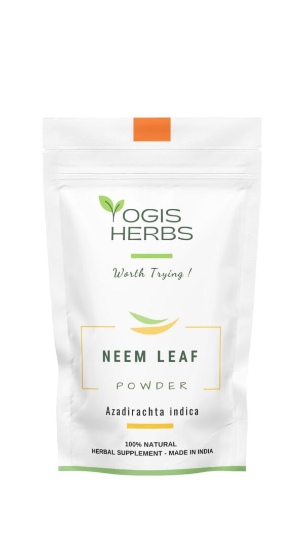 Polvo de hoja de neem YOGIS HERBS para salud y desintoxicación