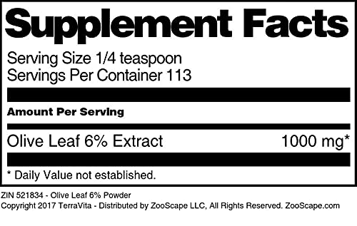 Polvo hoja de olivo 6% TerraVita España calidad superior
