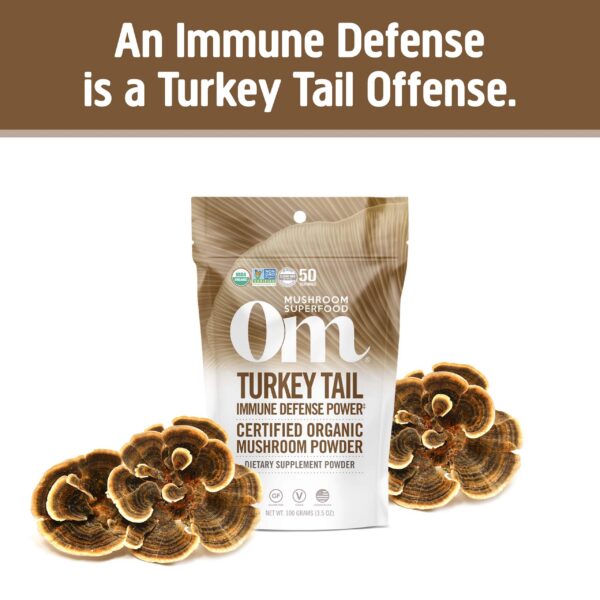 Polvo de hongo Turkey Tail para soporte inmune OM Mushroom Superfood