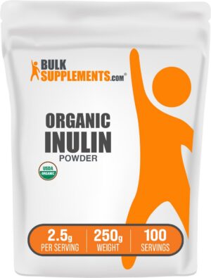 Version 1.0.0 Polvo inulina orgánica BulkSupplements envase 250 gramos