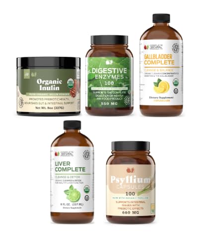 Polvo de inulina orgánico envasado para salud digestiva Complete Natural Products