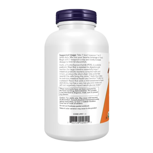 Version 1.0.0 Polvo inulina prebiótico certificado orgánico sin OGM apoyando colon saludable