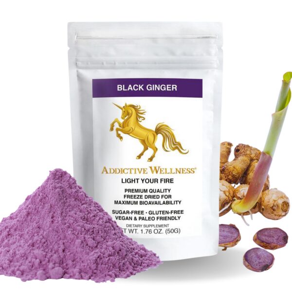 Caja de polvo de jengibre negro tailandés para hombres Addictive Wellness 50 g