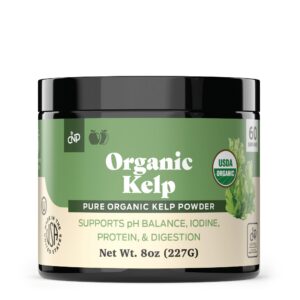 Polvo de kelp orgánico en frasco de 8 oz