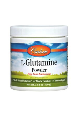 Polvo de L-Glutamina Carlson 3g apoyo muscular y función inmunológica