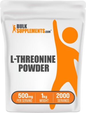 Polvo de L-Treonina de BulkSupplements en envase