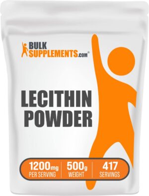 Polvo de lecitina BulkSupplements 500g paquete
