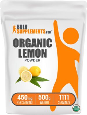 Version 1.0.0 Paquete de polvo de limón orgánico BulkSupplements para vitamina C natural