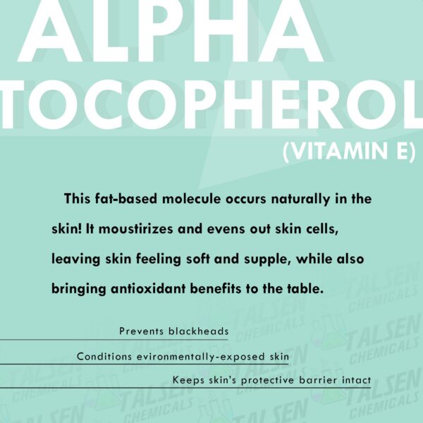 Polvo liposoluble vitamina E acetato para cuidado piel