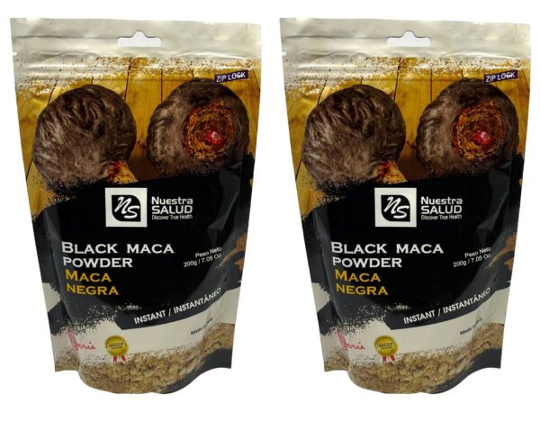 Paquete de polvo de maca negra peruana 400 gramos